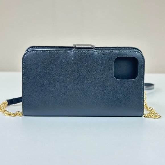 Ferragamo Black Leather Iphone Case shoulder Bag Crossbody - Picture 2 of 6